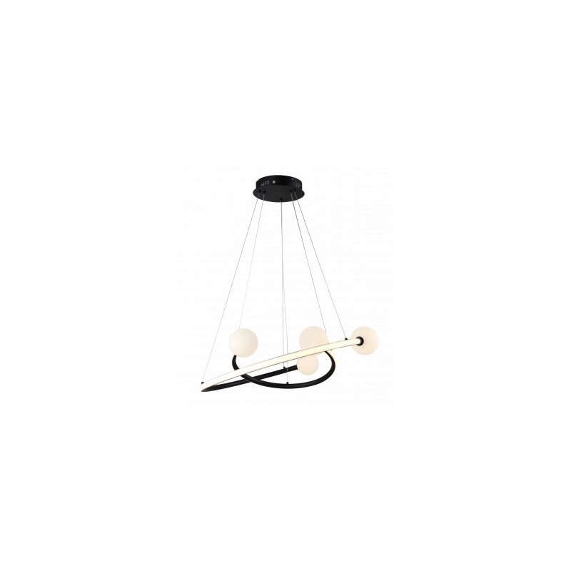 Pakabinamas LED šviestuvas Matinė Juoda spalva 36W 3000K IP20 2880lm