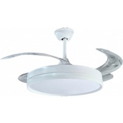 Lubinis LED šviestuvas su ventiliatoriumi 36W/3CCT Baltas IP20 2880lm + nuotolinis valdymas