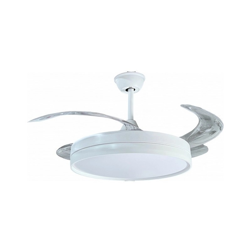 Lubinis LED šviestuvas su ventiliatoriumi 36W/3CCT Baltas IP20 2880lm + nuotolinis valdymas