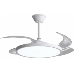 Lubinis LED šviestuvas su ventiliatoriumi 36W/3CCT Baltas IP20 2880lm + nuotolinis valdymas