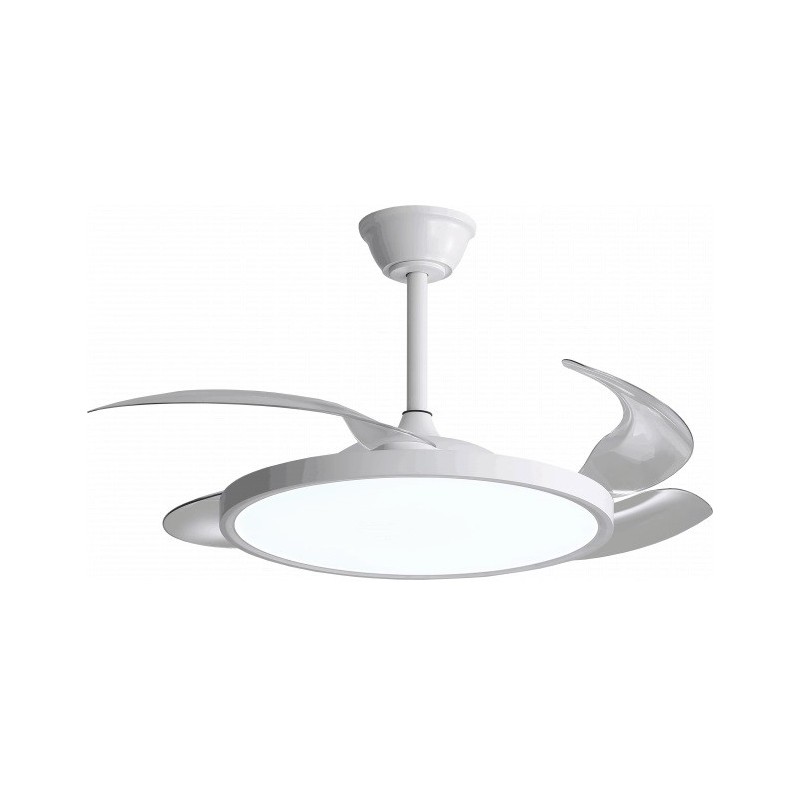 Lubinis LED šviestuvas su ventiliatoriumi 36W/3CCT Baltas IP20 2880lm + nuotolinis valdymas