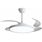 Lubinis LED šviestuvas su ventiliatoriumi 36W/3CCT Baltas IP20 2880lm + nuotolinis valdymas