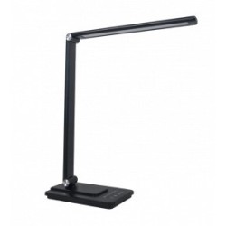 LED stalinis šviestuvas, 8W 300lm, įkraunamas, juodas, CCT šviesa