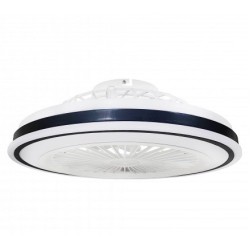 Lubinis LED šviestuvas su ventiliatoriumi 36W/3CCT Baltas/Juodas IP20 2880lm + nuotolinis valdymas