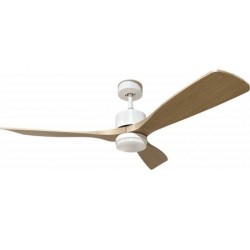 Lubinis LED šviestuvas su ventiliatoriumi 18W/3CCT baltas/mediena 1440lm + nuotolinis valdymas