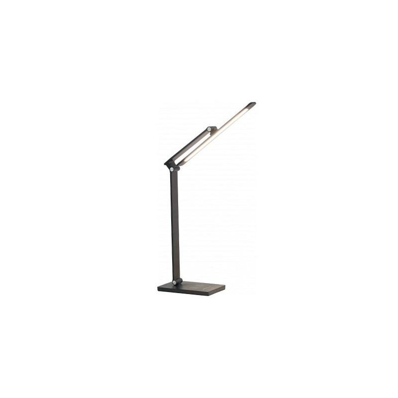 LED stalinis šviestuvas, 7W 380lm, su belaidžiu įkrovikliu, juodas, CCT šviesa