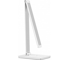 LED stalinis šviestuvas, 5W 250lm, su belaidžiu įkrovikliu, baltas, CCT šviesa