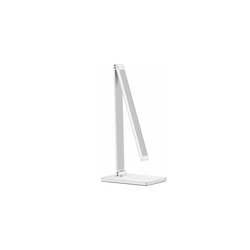 LED stalinis šviestuvas, 5W 250lm, su belaidžiu įkrovikliu, baltas, CCT šviesa