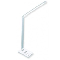LED stalinis šviestuvas, 5W 250lm, su belaidžiu įkrovikliu, baltas, CCT šviesa