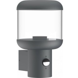 Sieninis lauko šviestuvas Clear PC 1xE27 IP54 + PIR judesio daviklis IP54