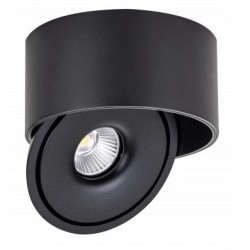 Lubinis LED šviestuvas, 20W, apvalus, pakreipiamas, juodas, CCT šviesa