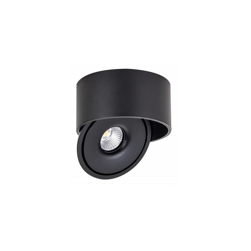 Lubinis LED šviestuvas, 20W, apvalus, pakreipiamas, juodas, CCT šviesa