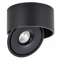 Lubinis LED šviestuvas, 30W, apvalus, pakreipiamas, juodas, CCT šviesa
