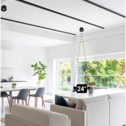Lubinis LED šviestuvas, 10W, juodas, šilta balta šviesa (3000K)