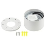 Lubinis LED šviestuvas, 10W, baltas, šilta balta šviesa (3000K)