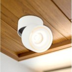 Lubinis LED šviestuvas, 12W, baltas, pakreipiamas, šilta balta šviesa (3000K)