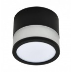 Lubinis LED šviestuvas, 7W, apvalus, juodas, neutrali balta šviesa (4000K)