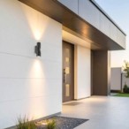 Sieninis lauko LED šviestuvas, juodas, verpstė, 2xGU10