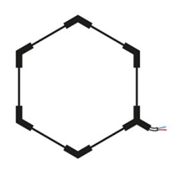 LED korys (hexagon), 1HEX, 42W, šalta balta šviesa (6000K)