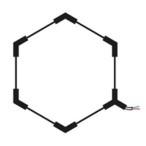 LED korys (hexagon), 1HEX, 42W, šalta balta šviesa (6000K)
