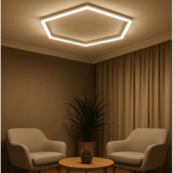 LED korys (hexagon), 1HEX, 42W, šalta balta šviesa (6000K)