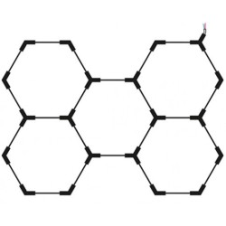 LED korys (hexagon), 5HEX, 192W, šalta balta šviesa (6000K)