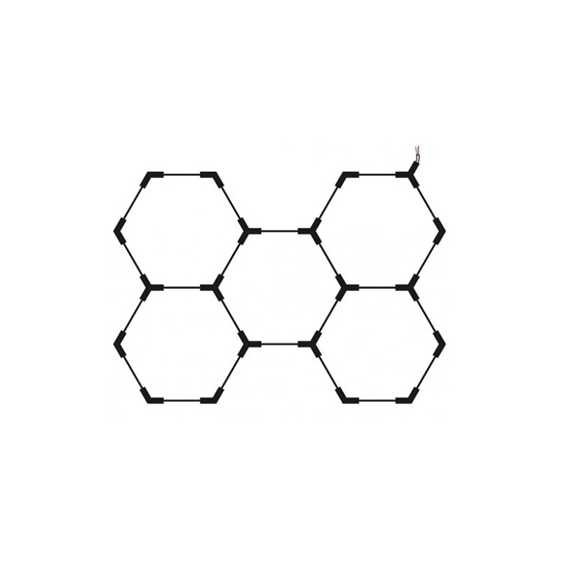 LED korys (hexagon), 5HEX, 192W, šalta balta šviesa (6000K)