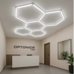 LED korys (hexagon), 5HEX, 192W, šalta balta šviesa (6000K)