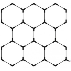 LED korys (hexagon), 8HEX, 280W, šalta balta šviesa (6000K)
