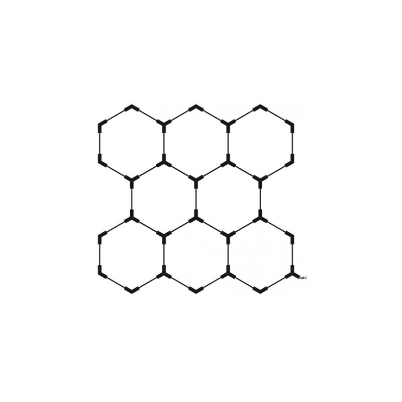 LED korys (hexagon), 8HEX, 280W, šalta balta šviesa (6000K)