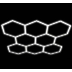 LED korys (hexagon), 8HEX, 280W, šalta balta šviesa (6000K)