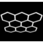 LED korys (hexagon), 8HEX, 280W, šalta balta šviesa (6000K)