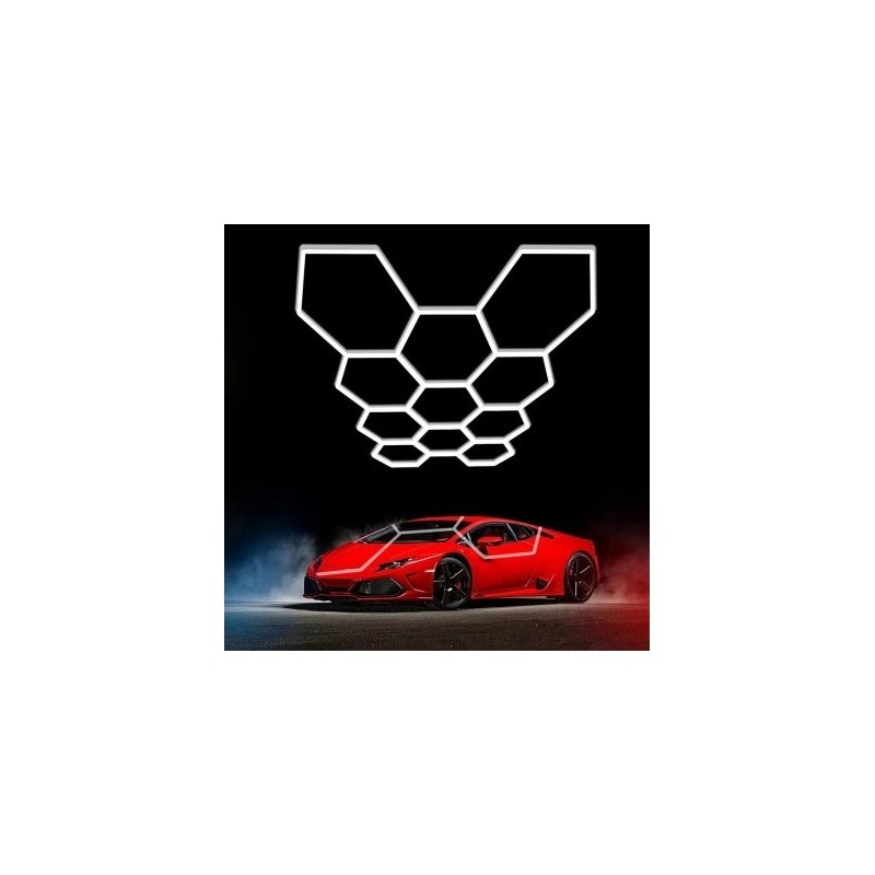 LED korys (hexagon), 11HEX, 385W, šalta balta šviesa (6000K)