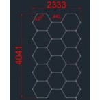 LED korys (hexagon), 14HEX, 456W, šalta balta šviesa (6000K)