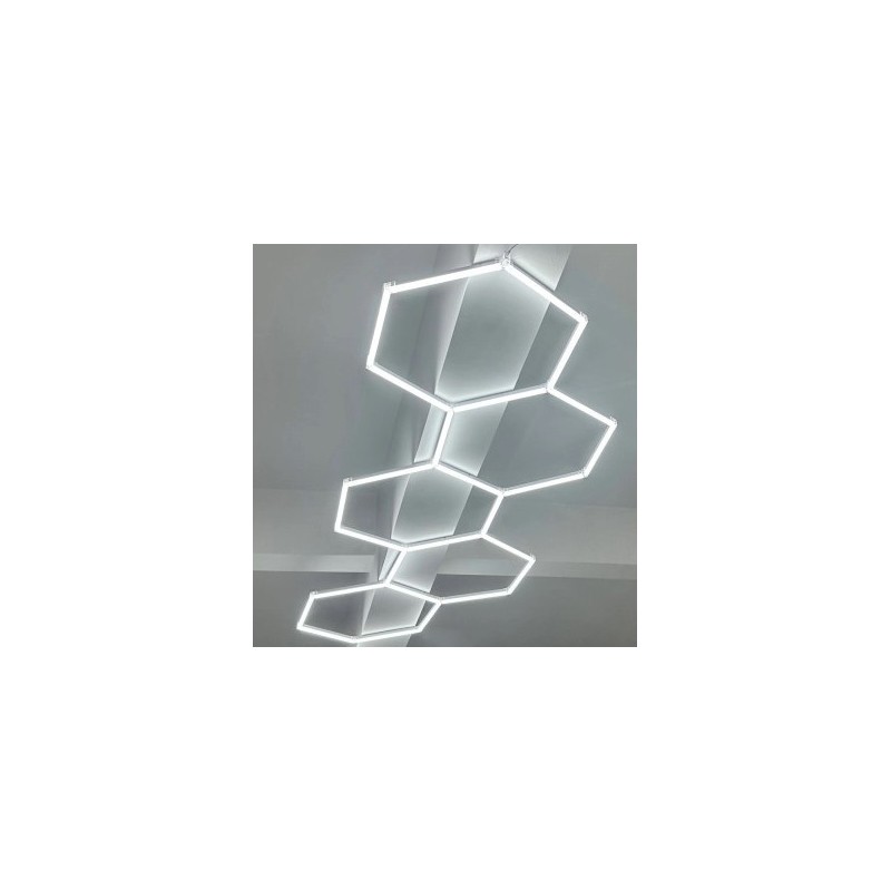 LED korys (hexagon), 5HEX, 203W, šalta balta šviesa (6000K)
