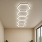 LED korys (hexagon), 5HEX, 199W, šalta balta šviesa (6000K)