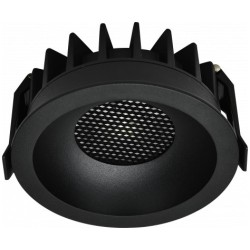 Įleidžiamas lubinis LED šviestuvas, apvalus, juodas, 10W, CCT šviesa