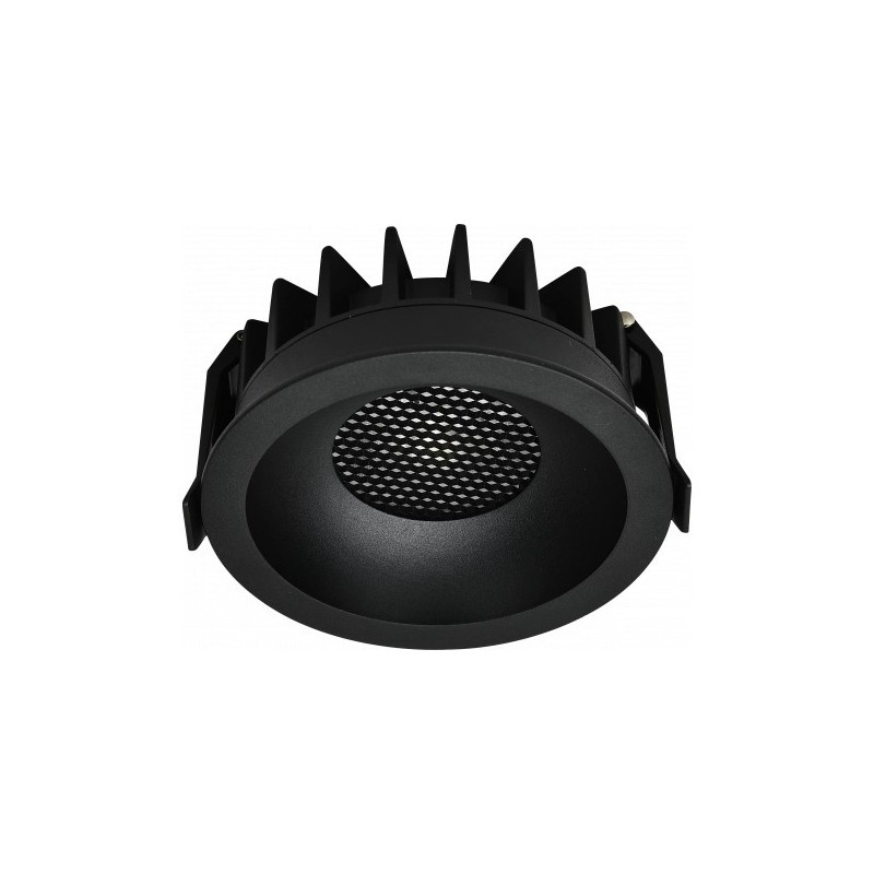Įleidžiamas lubinis LED šviestuvas, apvalus, juodas, 10W, CCT šviesa