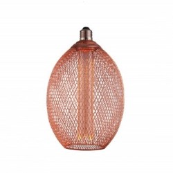 LED lemputė E27 2.5W Ø15.3x24.5cm ažūrinis gaubtas, vario, šilta balta šviesa 1800K