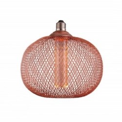 LED lemputė E27 2.5W Ø20.8x19.5cm ažūrinis gaubtas, vario, šilta balta šviesa 1800K