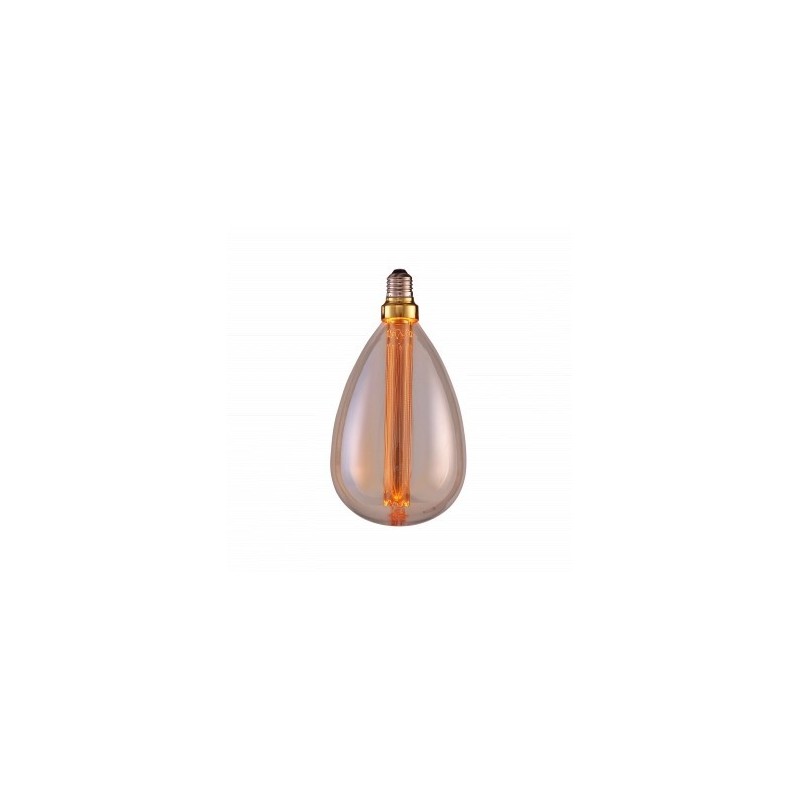 LED lemputė E27 3W Ø13.2x25.2cm gintarinė, šilta balta šviesa 1800K
