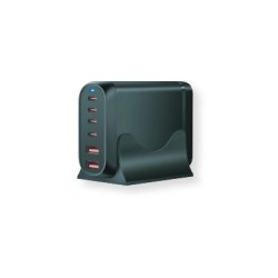 Įkrovimo daliklis, EU kištukas, USB 2xTYPE-A, 4xTYPE-C, 200W