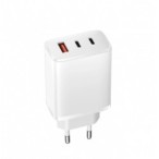 Įkrovimo daliklis, USB 1xTYPE-A, 2xTYPE-C, 65W, Baltas
