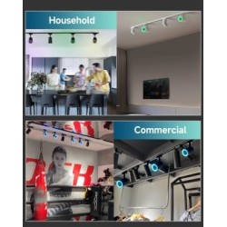 Bluetooth garsiakalbis 11W (1 - fazės bėginės sistemos) juodas, su pašvietimu RGB spalvos