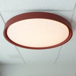 Lubinis LED šviestuvas Ø51.5cm 36W, baltas/raudonas aksomas, CCT šviesa
