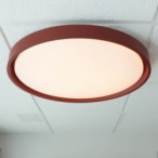 Lubinis LED šviestuvas Ø51.5cm 36W, baltas/raudonas aksomas, CCT šviesa