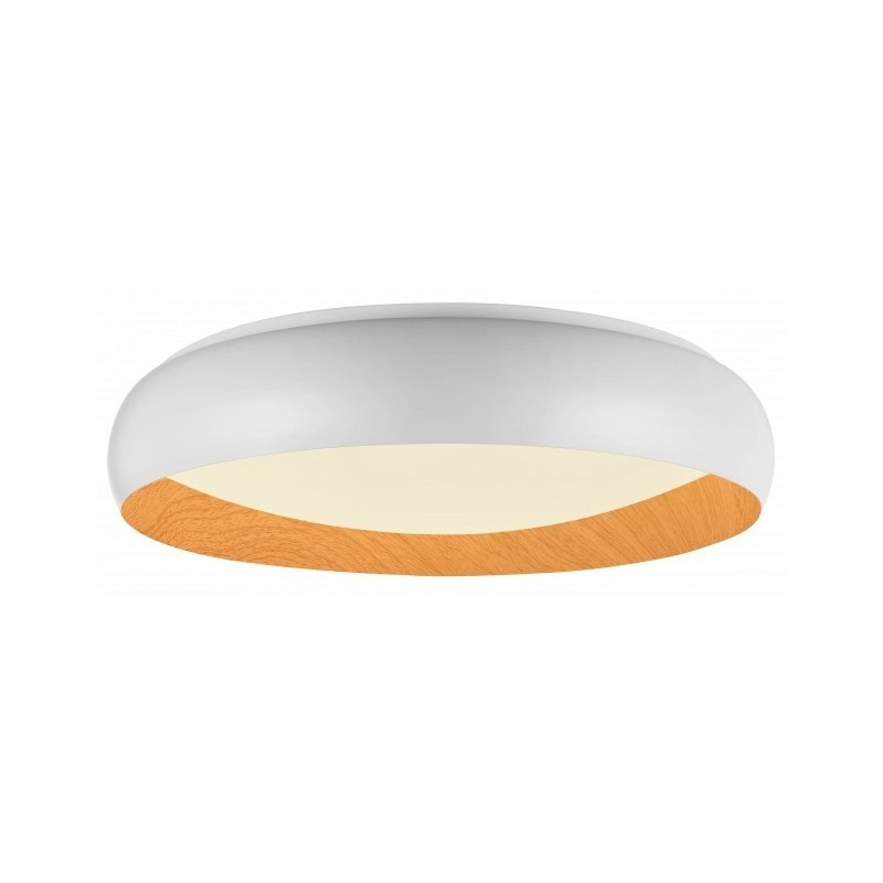 Lubinis LED šviestuvas Ø55.5cm 36W, baltas/medžio, CCT šviesa