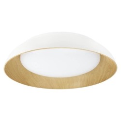 Lubinis LED šviestuvas Ø51cm 24W, baltas/medžio, CCT šviesa