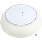Lubinis LED šviestuvas Ø51cm 24W, baltas/medžio, CCT šviesa