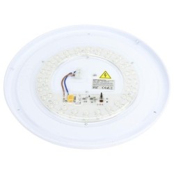 Lubinis LED šviestuvas Ø51cm 24W, baltas/juodas/medžio, CCT šviesa